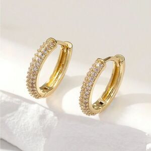 Gold Hoop Earrings M1356